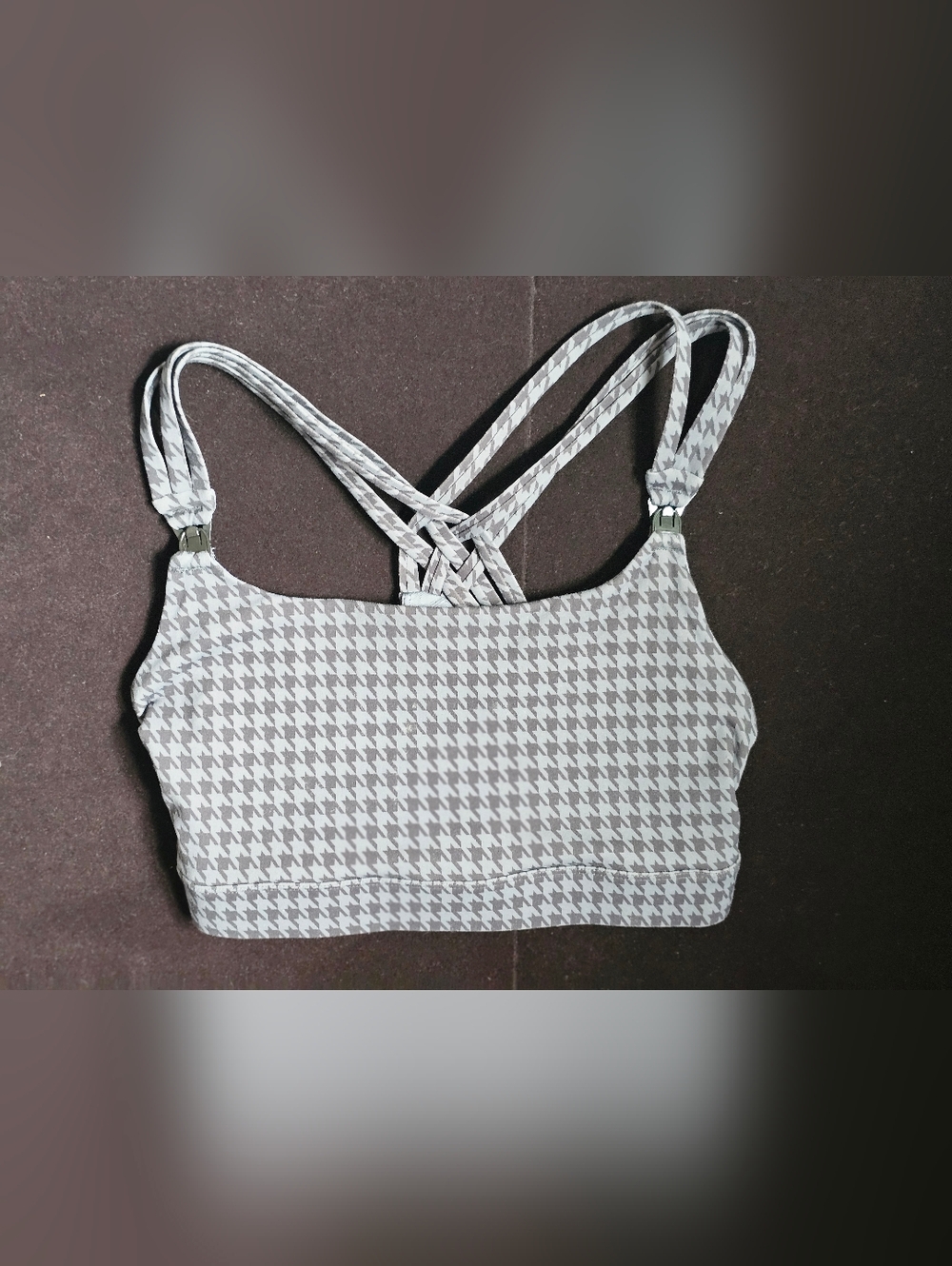 Milk & Honey Nursing Bra Medium Grey Houndstouth